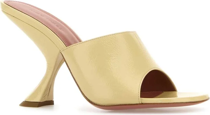 Pastel Yellow Leather Taylor Mules - Image 2