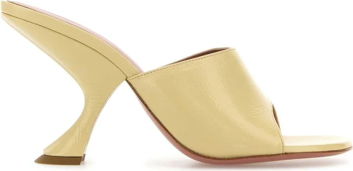 Pastel Yellow Leather Taylor Mules