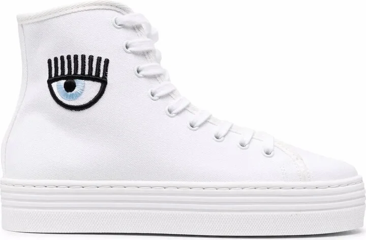Patch-Detail Lace-Up Sneakers