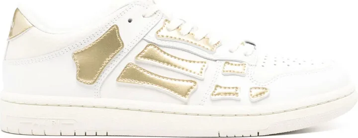 Patch-Detail Leather Sneakers