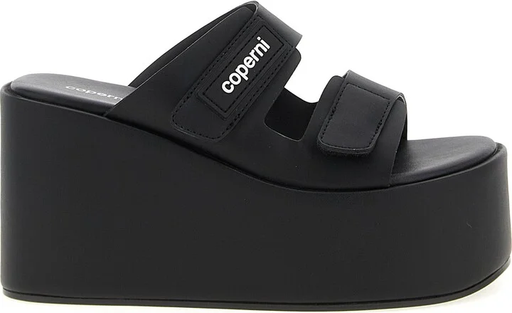 Patch Wedge Sandal Wedges Black