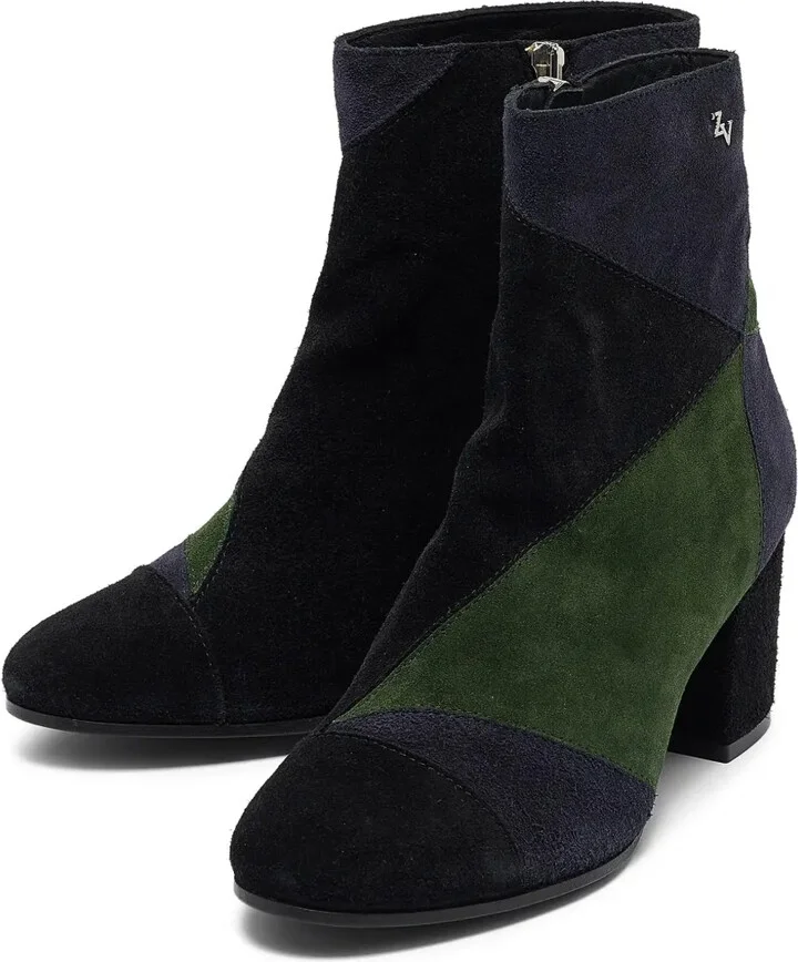Patchwork Block-Heel Boots - Image 2
