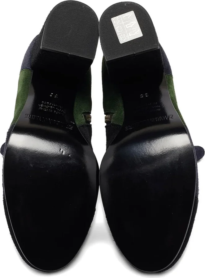 Patchwork Block-Heel Boots - Image 4
