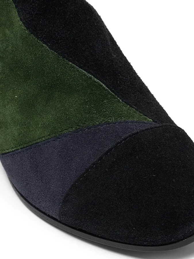 Patchwork Block-Heel Boots - Image 5
