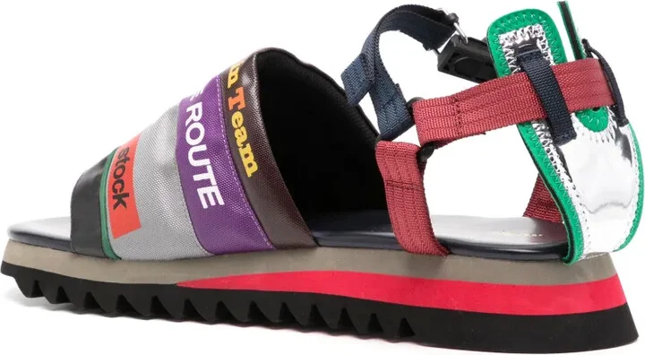 Patchwork Buckled Sandals - Image 3