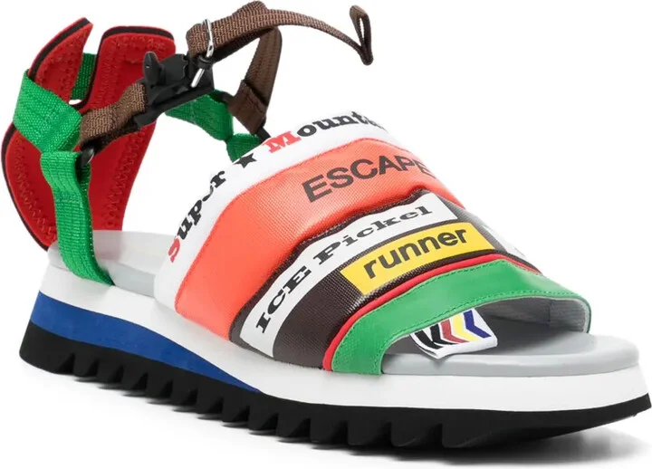 Patchwork Buckled Sandals - Image 2