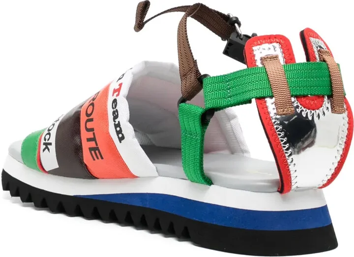 Patchwork Buckled Sandals - Image 3