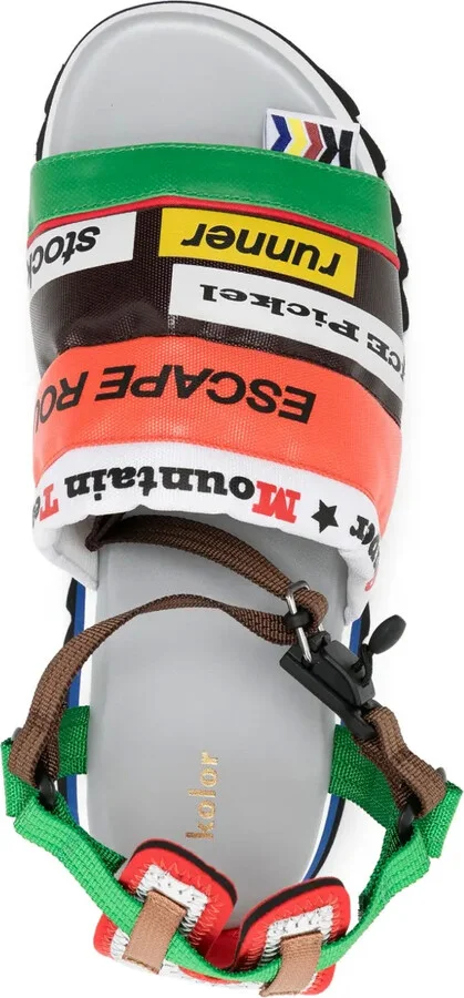 Patchwork Buckled Sandals - Image 4