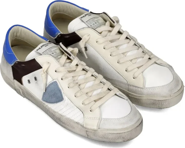 Patchwork Leather Low-Top Sneakers - Image 2