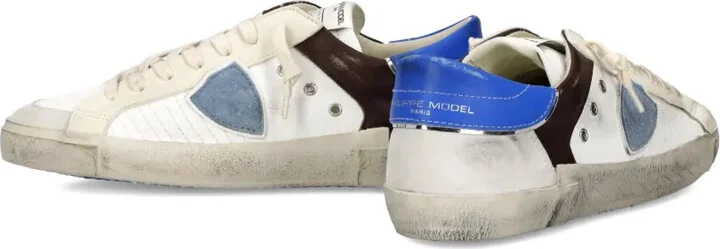 Patchwork Leather Low-Top Sneakers - Image 4