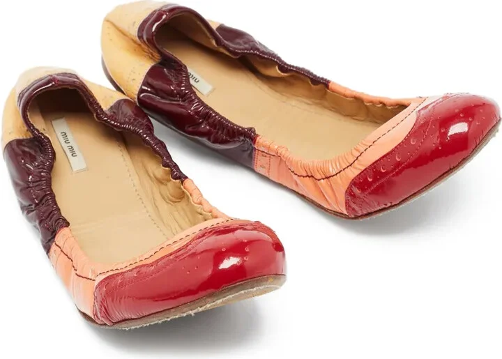 Patchwork Patent Ballet Flats - Image 2