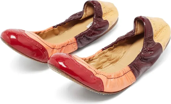 Patchwork Patent Ballet Flats - Image 4