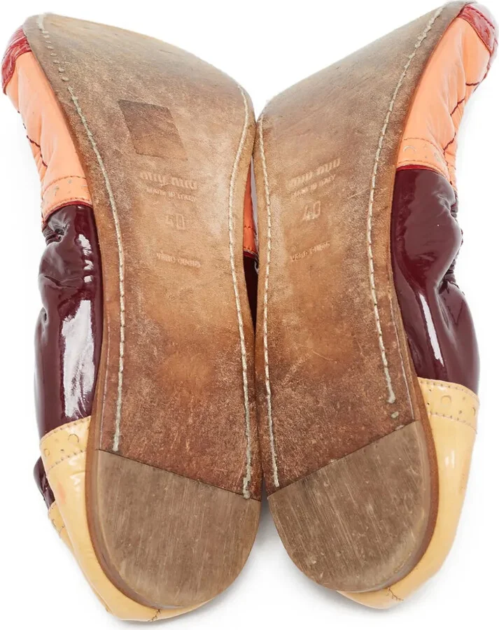 Patchwork Patent Ballet Flats - Image 5