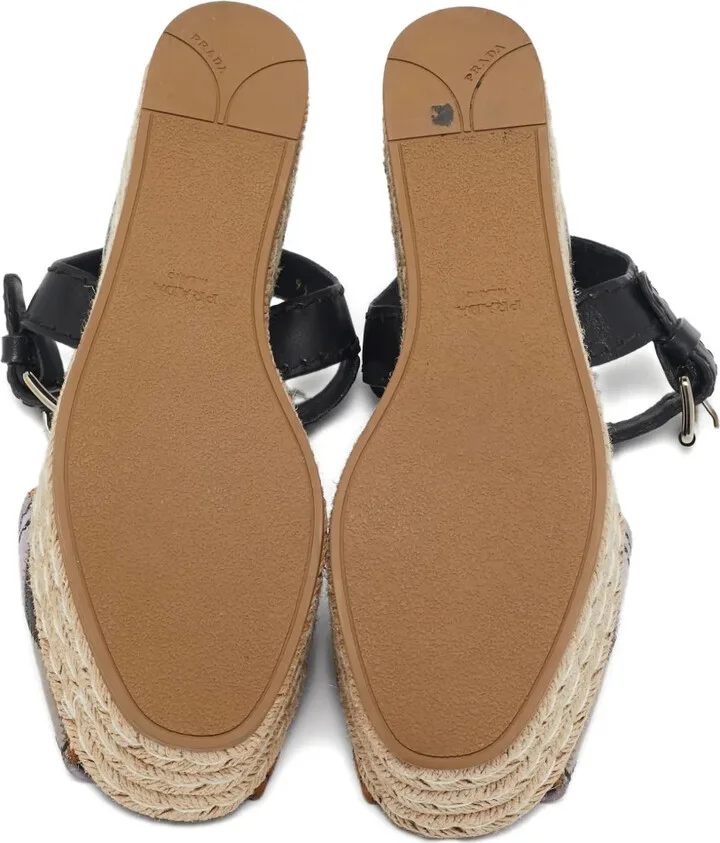 Patchwork Platform Sandals - Image 4
