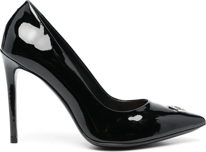 Patent 100mm Leather Pumps