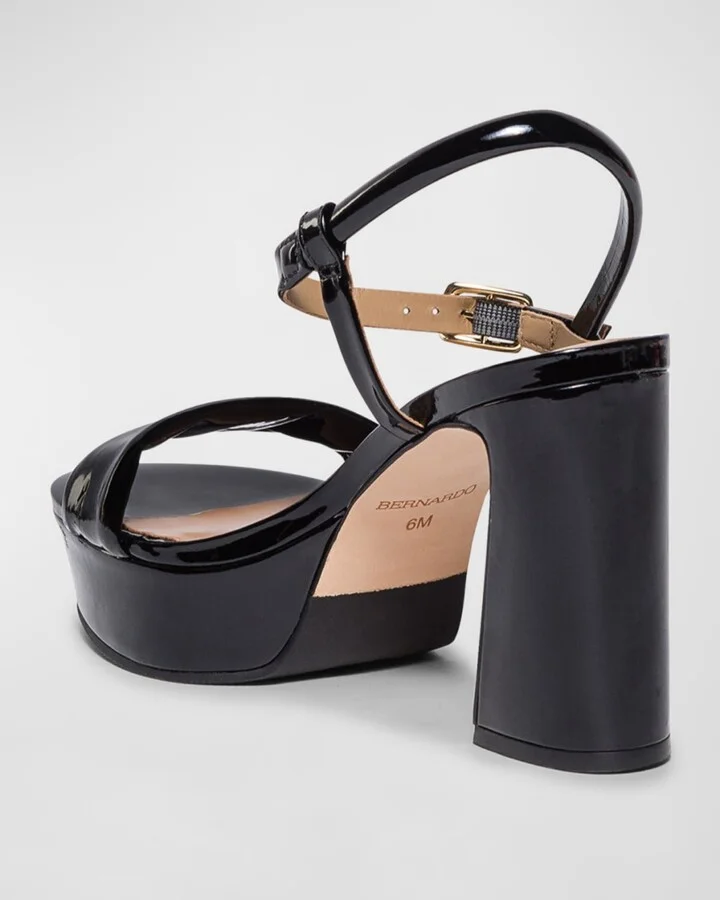 Patent Ankle-Strap Platform Sandals - Image 2