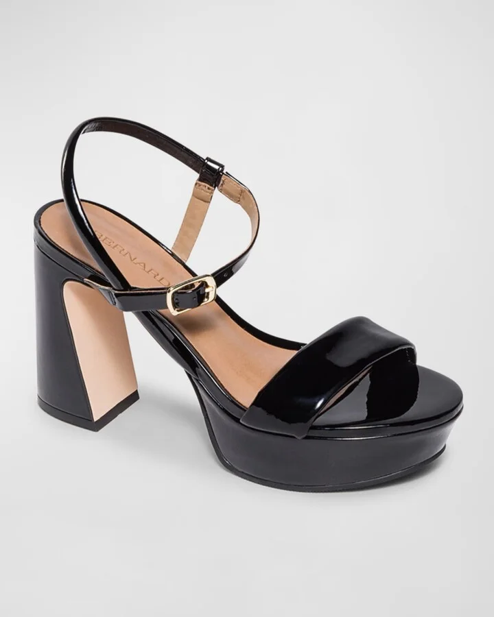 Patent Ankle-Strap Platform Sandals - Image 3