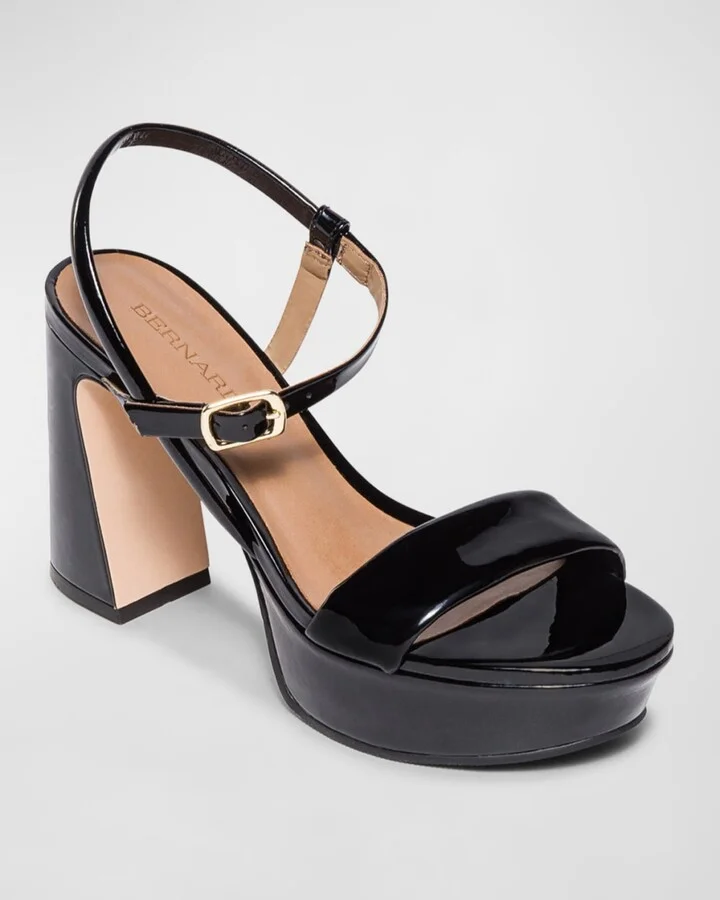 Patent Ankle-Strap Platform Sandals - Image 6