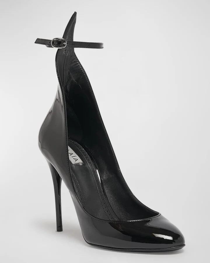 Patent Ankle-Strap Stiletto Pumps - Image 3