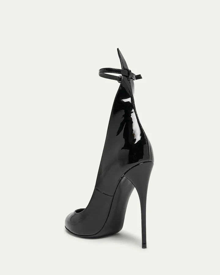 Patent Ankle-Strap Stiletto Pumps - Image 3