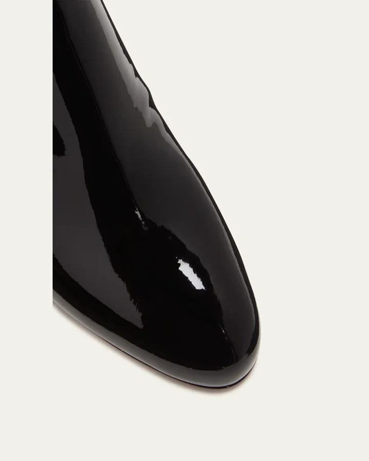 Patent Block-Heel Ankle Booties - Image 6