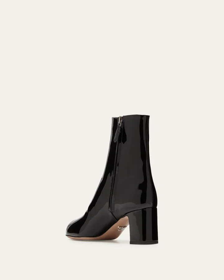 Patent Block-Heel Ankle Booties - Image 11
