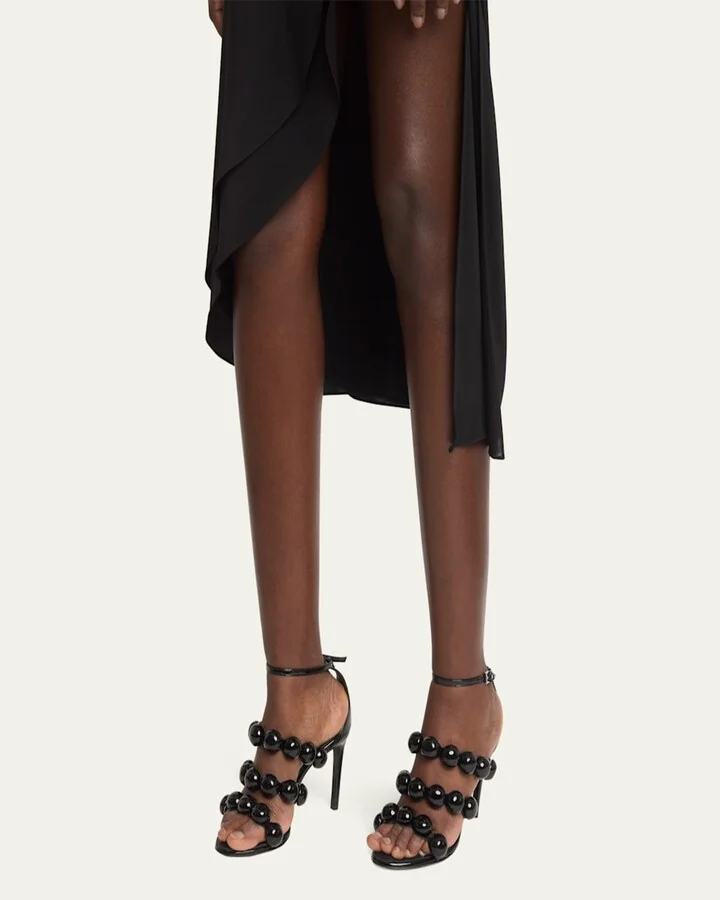 Patent Bubble Ankle-Strap Sandals - Image 2