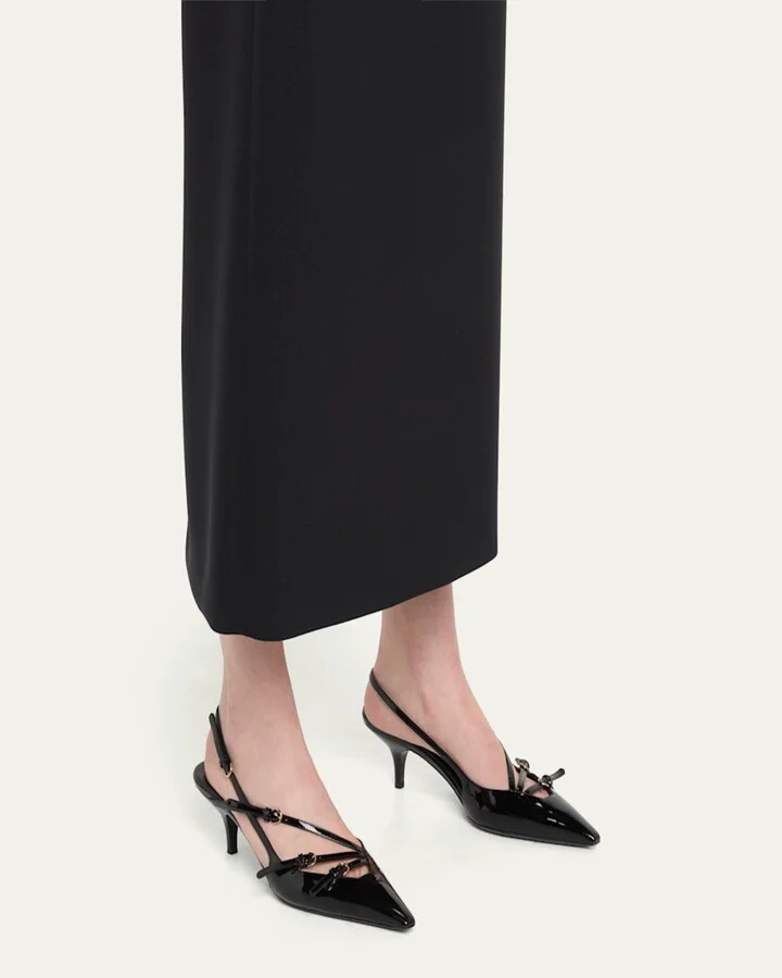 Patent Buckle-Trio Slingback Pumps - Image 8