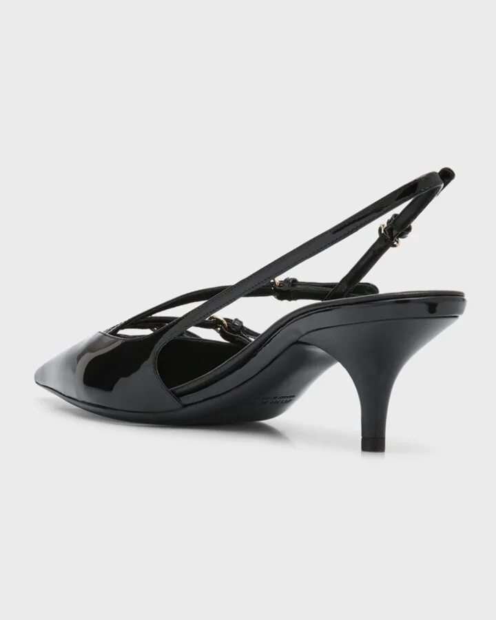 Patent Buckle-Trio Slingback Pumps - Image 3