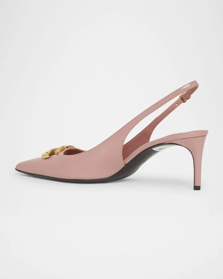 Patent DG Medallion Slingback Pumps - Image 2