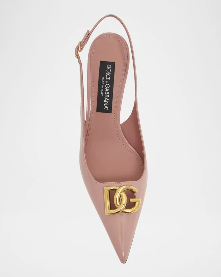 Patent DG Medallion Slingback Pumps - Image 4