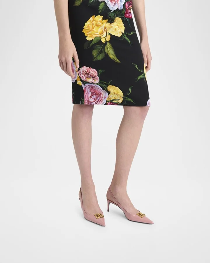 Patent DG Medallion Slingback Pumps - Image 5