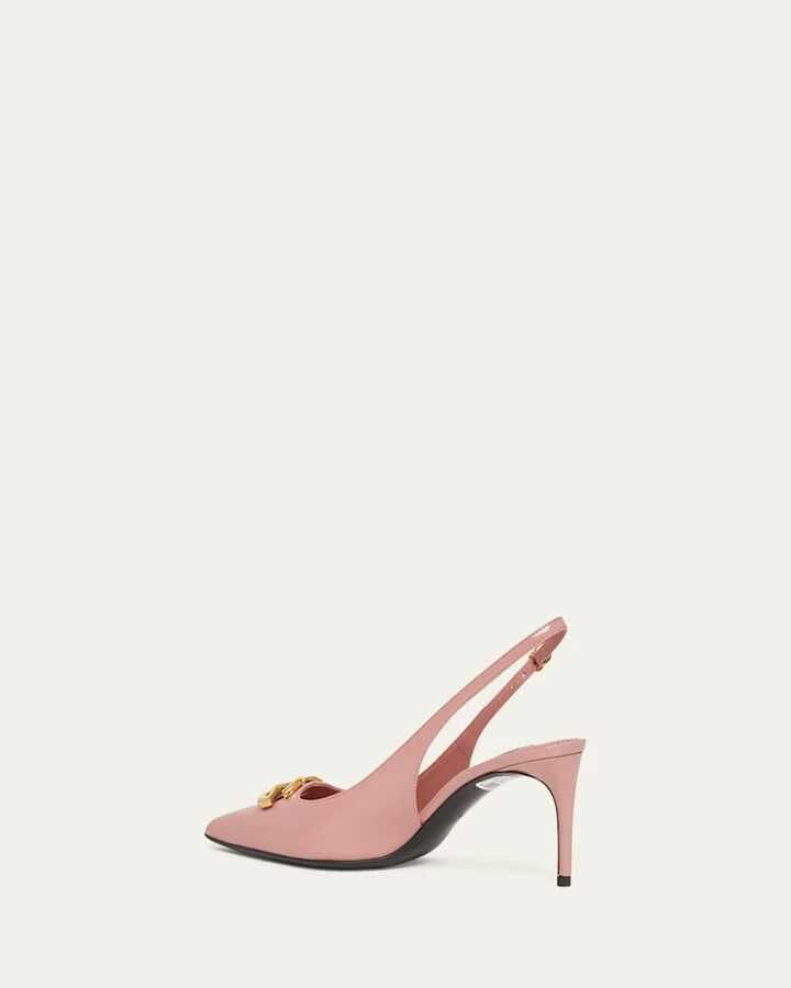 Patent DG Medallion Slingback Pumps - Image 3