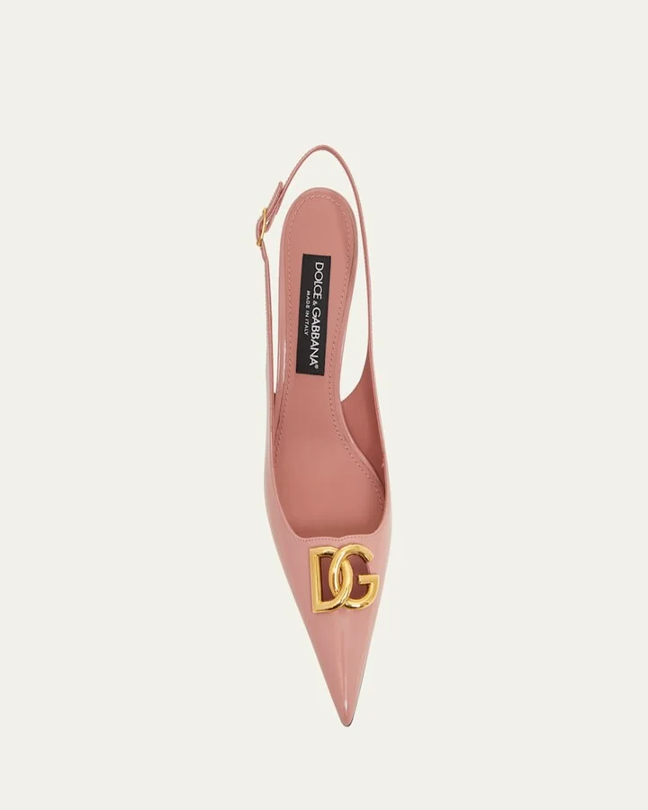 Patent DG Medallion Slingback Pumps - Image 4