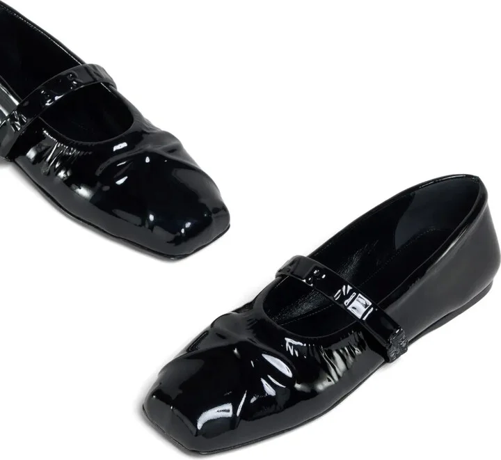 Patent-Finish Ballerina Shoes - Image 5