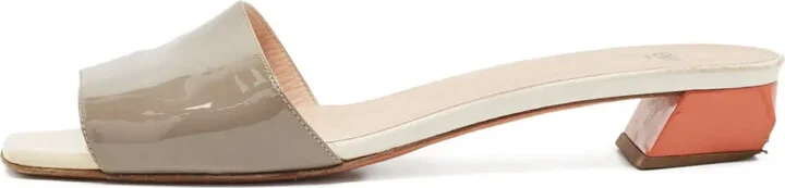 Patent-Finish Flat Sandals