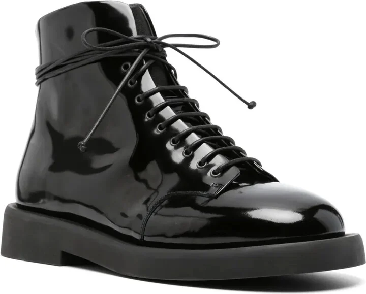 Patent-Finish Lace-Up Boots - Image 2