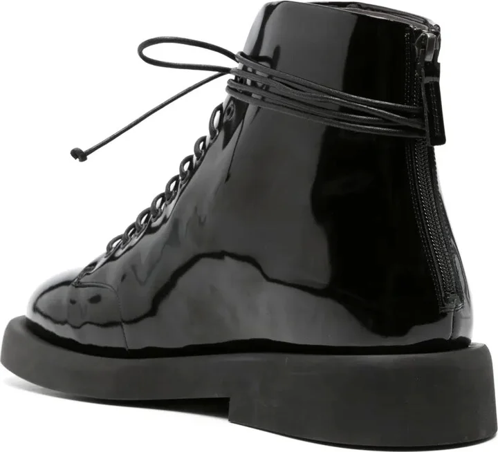Patent-Finish Lace-Up Boots - Image 3