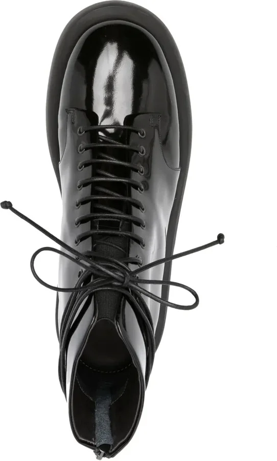 Patent-Finish Lace-Up Boots - Image 4