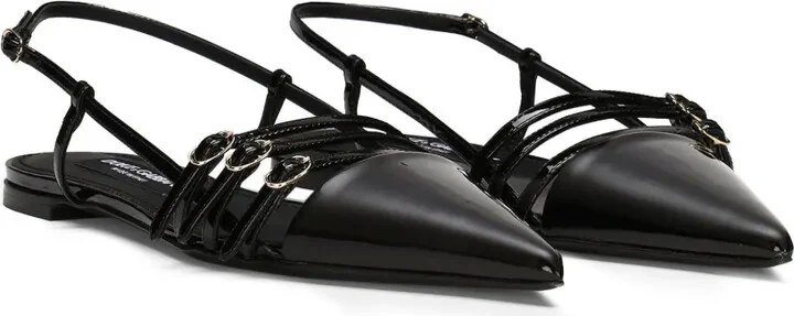 Patent-Finish Leather Ballerina Shoes - Image 2