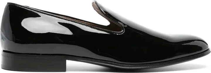 Patent-Finish Leather Loafers