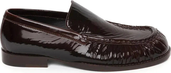 Patent-Finish Leather Loafers