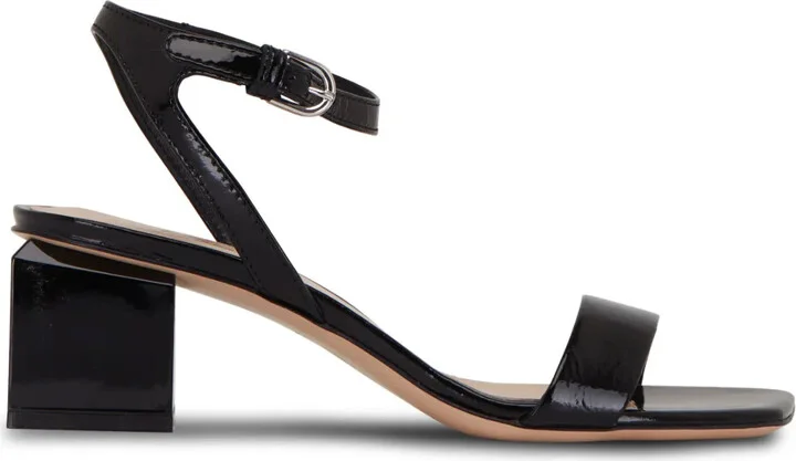 Patent-Finish Leather Sandals