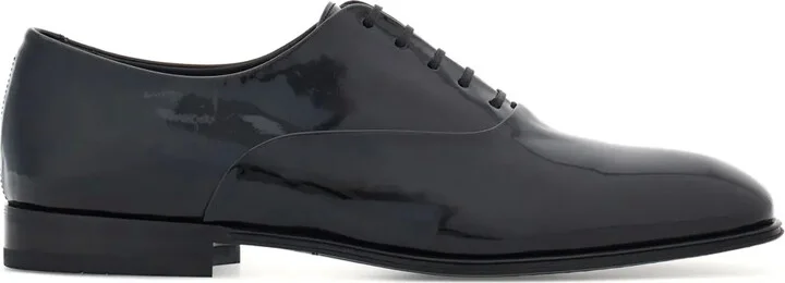 patent-finish Oxford shoes