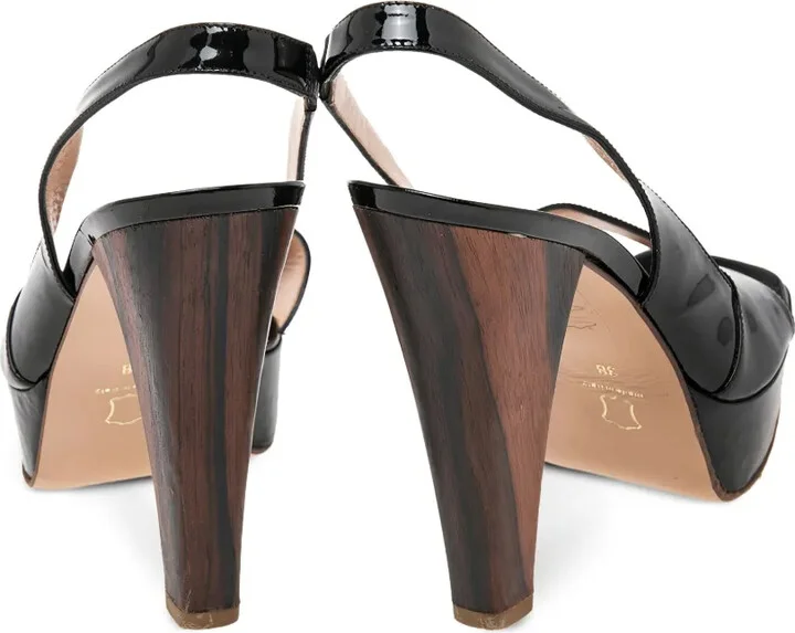 Patent-Finish Platform Slingback Sandals - Image 4