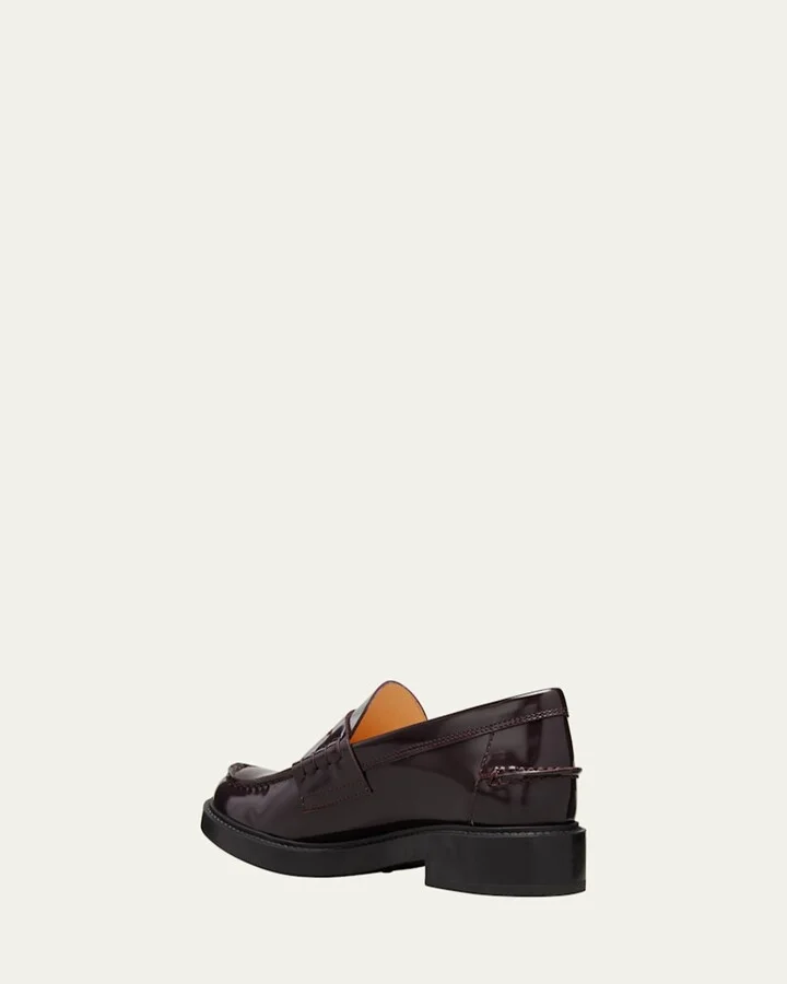 Patent Flat Penny Loafers - Image 2