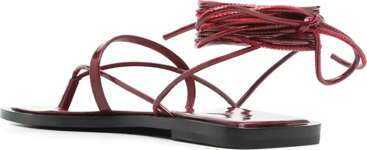 Patent Flat Sandals - Image 3