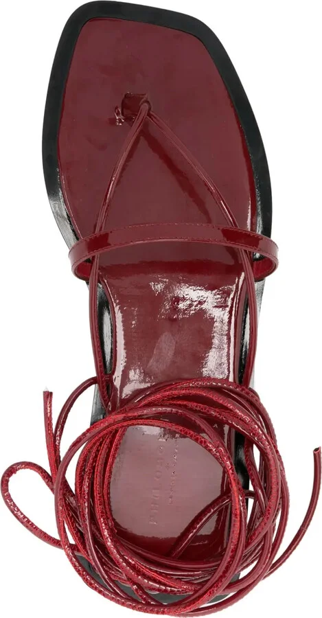 Patent Flat Sandals - Image 4