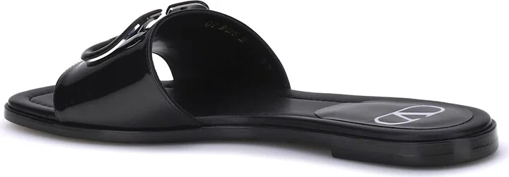 Patent Leathe Vlogo Slide Sandals - Image 3