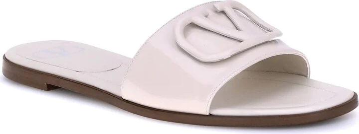Patent Leathe Vlogo Slide Sandals - Image 2